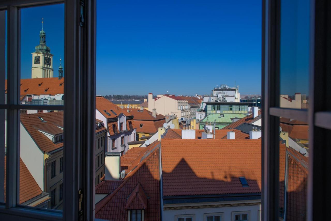 Dvoulůžkový pokoj s manželskou postelí nebo oddělenými postelemi a výhledem na město