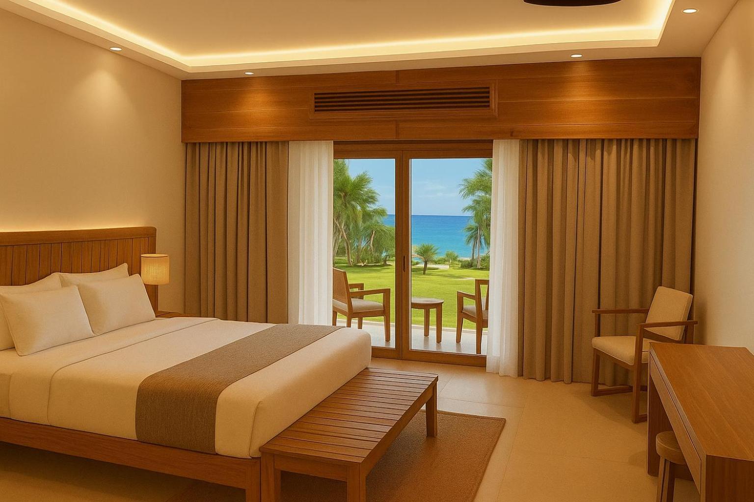 Deluxe Family King Twin Bed Front Ocean View